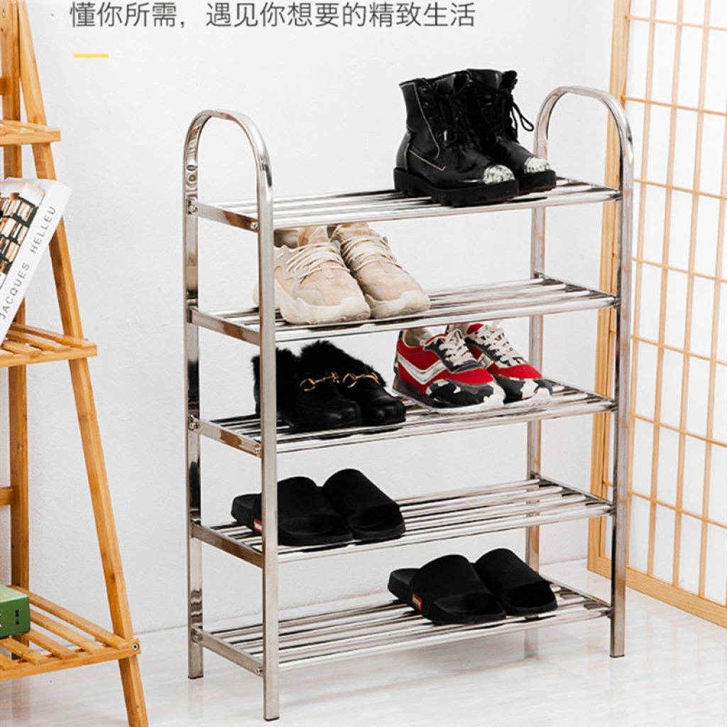 Shoe rack stainless steel multi-layer assembly simple waterproof shoe cabinet economy dormitory storage rack at the door shelf Shoe rack stainless steel multi-layer assembly simple waterproof shoe cabinet economy dormitory storage rack at the door shelf