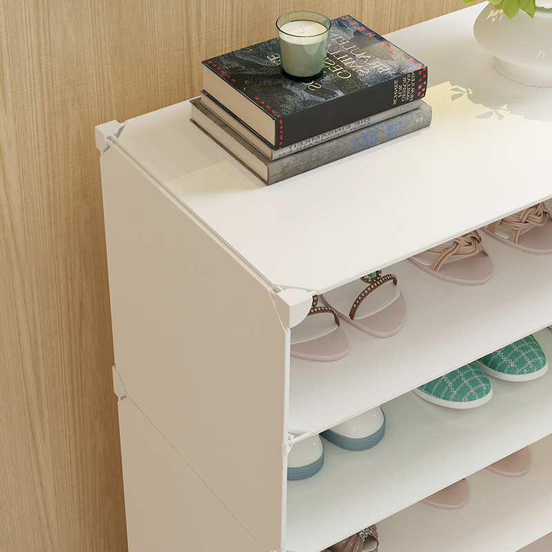Living Room Simple Shoe Cabinet Storage Shoe Rack Simple Furniture Ultra-Thin Shoe Cabinet Factory Direct Dustproof Combination Plastic Cabinet