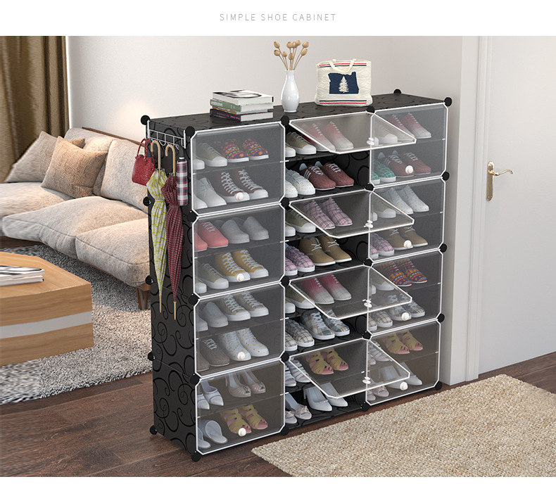 Simple Shoe Rack Assembled Shoe Cabinet Plastic Storage Rack Dustproof Door Household Multi-Functional Storage Rack Economical Storage Simple Shoe Rack Assembled Shoe Cabinet Plastic Storage Rack Dustproof Door Household Multi-Functional Storage Rack Economical Storage