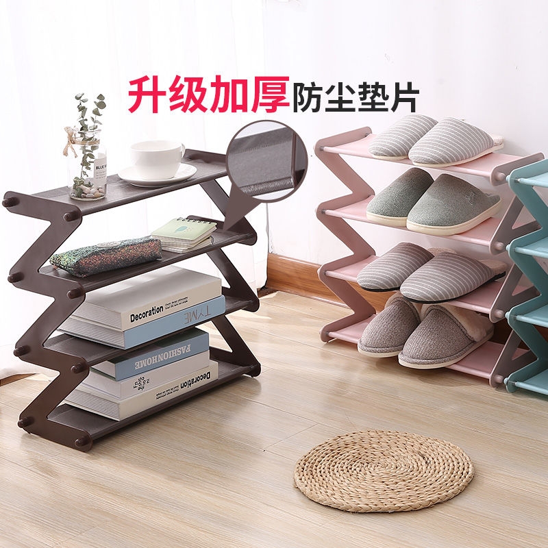 Foreign trade shoe rack Simple multilayer household assembly stainless steel cloth art filling receives shoe cabinet student dormitory shoe rack