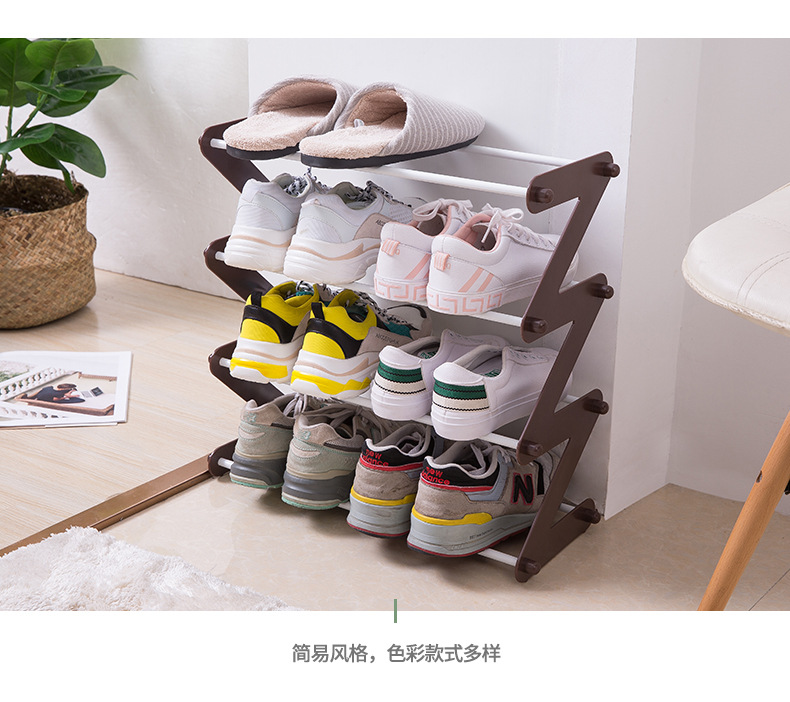 New plastic multi-layer shoe rack multifunctional assembly shoe rack household simple storage rack cloth art dustproof shoe rack