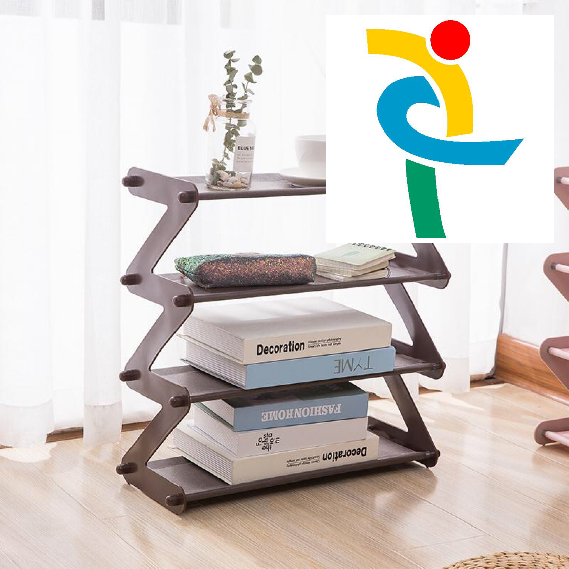 Z-Type Simple Multilayer Small Size Shoe Rack Home Dormitory Shoe Cabinet Stainless Steel Storage Rack Multi-Functional Storage Rack