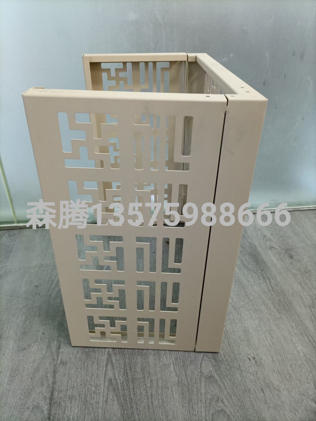 Air Conditioner Cover Aluminum Alloy Cover Sunscreen and Waterproof Air Conditioner Cover Exterior Wall Aluminum Alloy Leaves