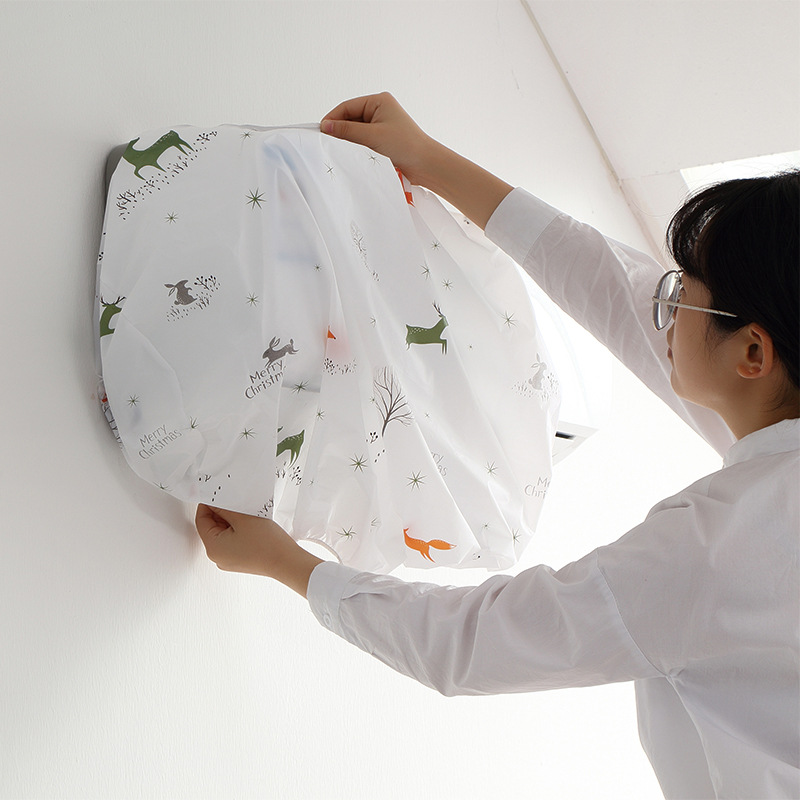Wall-Mounted Air Conditioner Cover Household All-Inclusive Air Conditioner Cover Bedroom Hanging Air Conditioner Cover PEVA Dust Cover