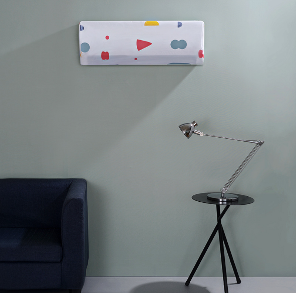 Floral Wall-Mounted Air Conditioner Cover Household All-Inclusive Air Conditioning Cover Simple Bedroom Hanging Air Conditioner Cover Dust Cover