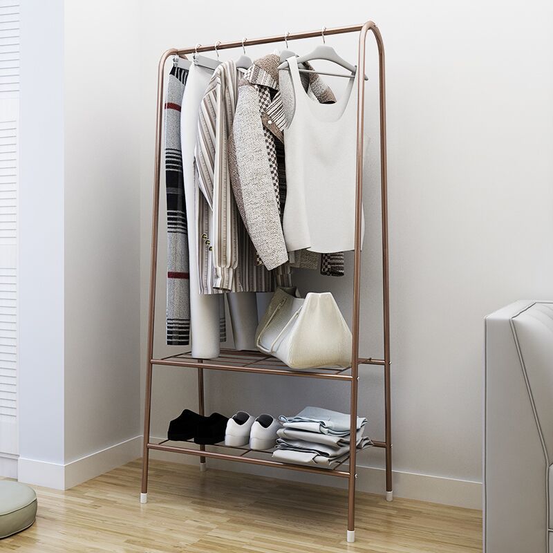 Iron clothes hanger floor coat and hat rack household clothes indoor and outdoor multi-functional clothes hanger
