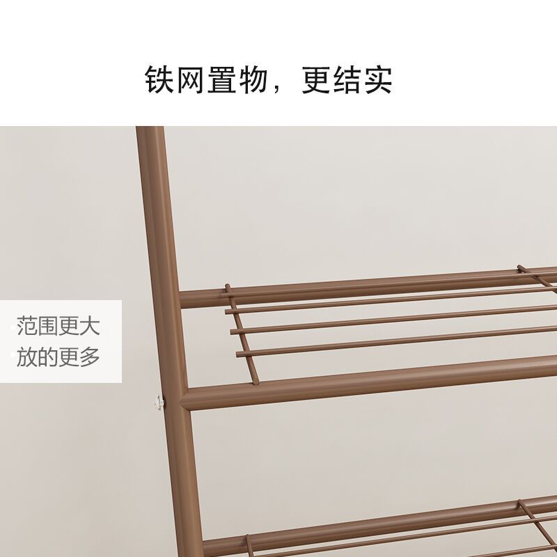 Iron clothes hanger floor coat and hat rack household clothes indoor and outdoor multi-functional clothes hanger