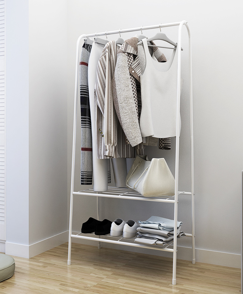 Iron clothes hanger floor coat and hat rack household clothes indoor and outdoor multi-functional clothes hanger Iron clothes hanger floor coat and hat rack household clothes indoor and outdoor multi-functional clothes hanger