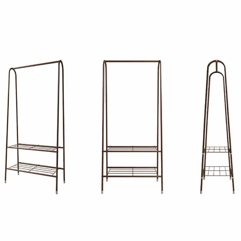 Iron clothes hanger floor coat and hat rack household clothes indoor and outdoor multi-functional clothes hanger