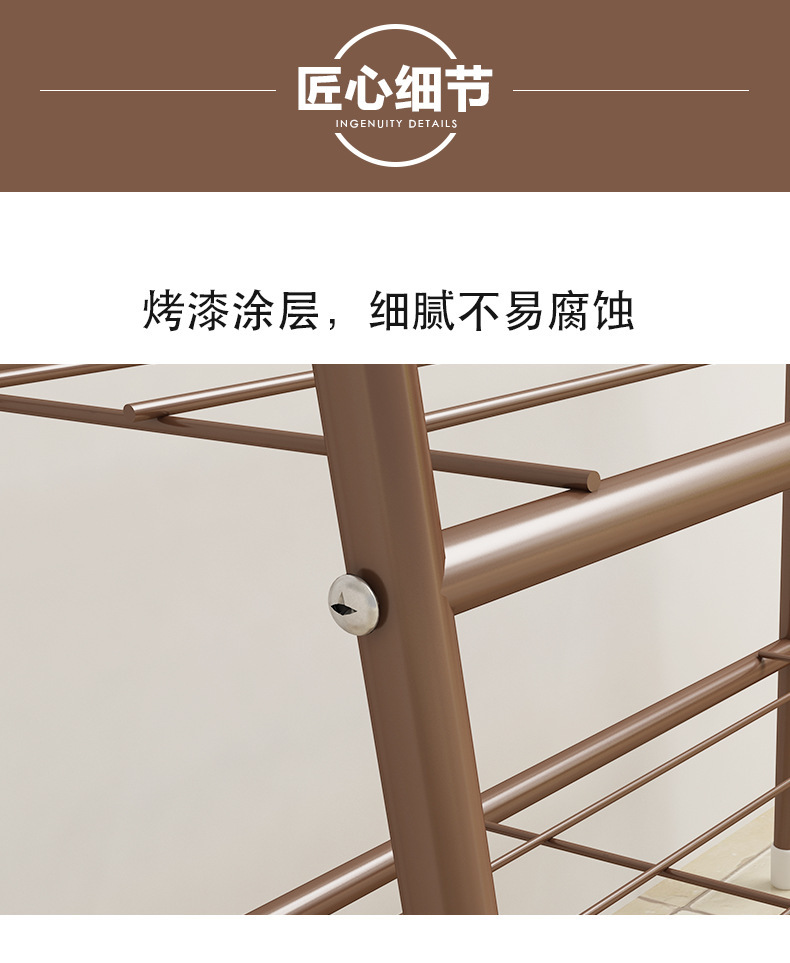 Iron clothes hanger floor coat and hat rack household clothes indoor and outdoor multi-functional clothes hanger Iron clothes hanger floor coat and hat rack household clothes indoor and outdoor multi-functional clothes hanger