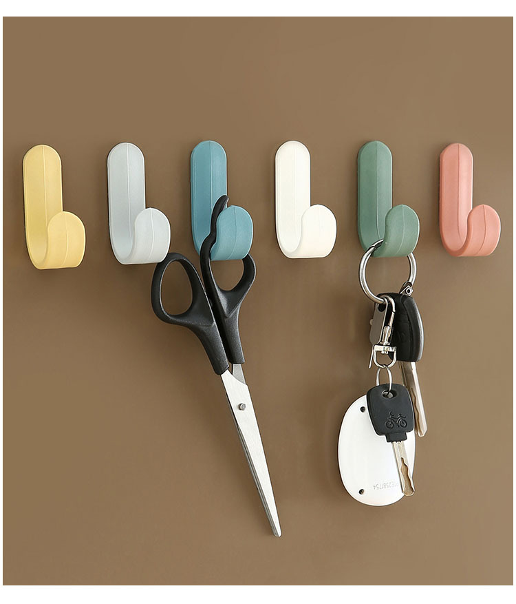Nordic Style Wall-Mounted Adhesive Clothes Hook Household Seamless Punch-Free Clothes Hanger Clothes Hook Mini J-Type Hook behind the Door Coat Hook Nordic Style Wall-Mounted Adhesive Clothes Hook Household Seamless Punch-Free Clothes Hanger Clothes Hook Mini J-Type Hook behind the Door Coat Hook