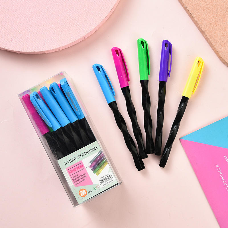 Creative Spiral Pen Holder Middle School Student Practice Pen for Calligraphy Writing Smooth Signature Pen Box Gift Pen Stationery Customization Wholesale