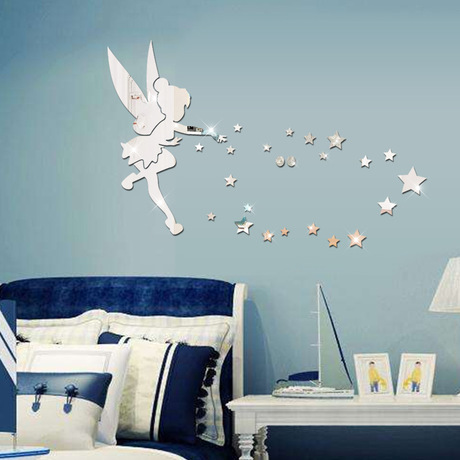 Foreign Trade Acrylic Mirror Sticker Date with an Angel Crystal Mirror Stickers Bedroom Decoration 3D Laser Engraving Z145