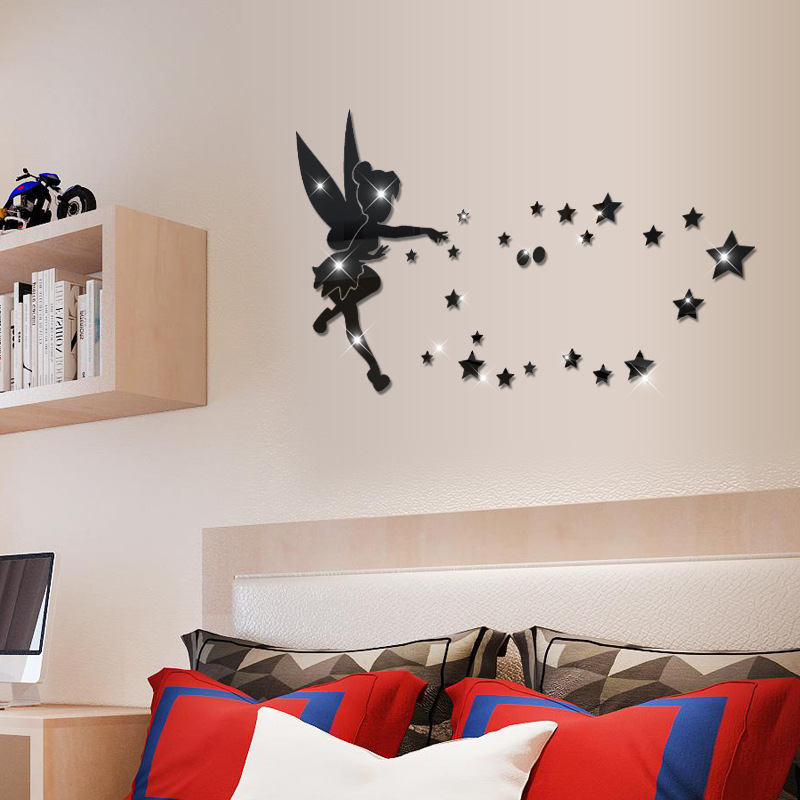 Foreign Trade Acrylic Mirror Sticker Date with an Angel Crystal Mirror Stickers Bedroom Decoration 3D Laser Engraving Z145