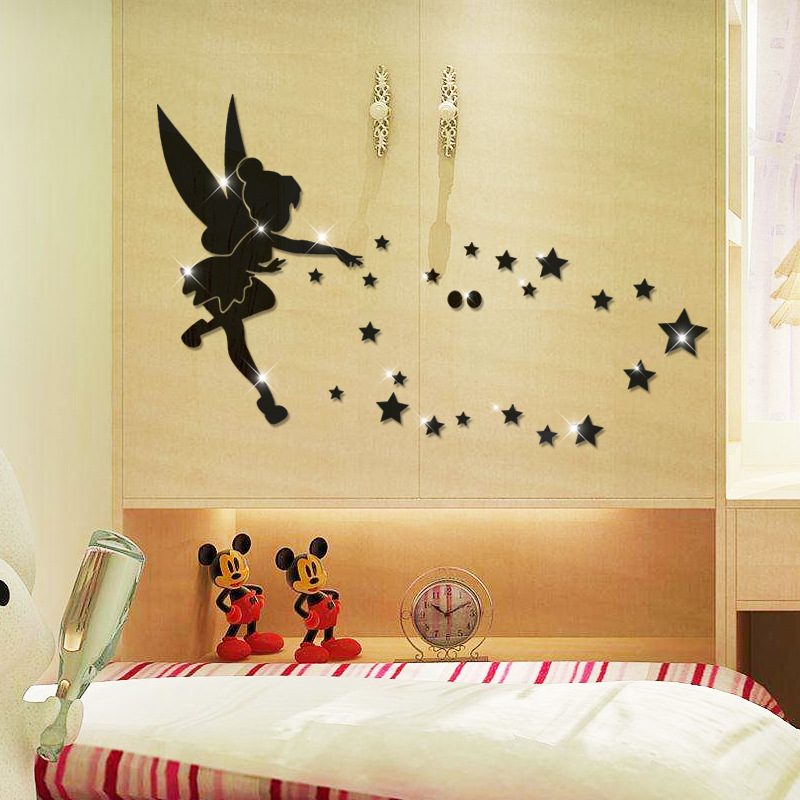 Foreign Trade Acrylic Mirror Sticker Date with an Angel Crystal Mirror Stickers Bedroom Decoration 3D Laser Engraving Z145