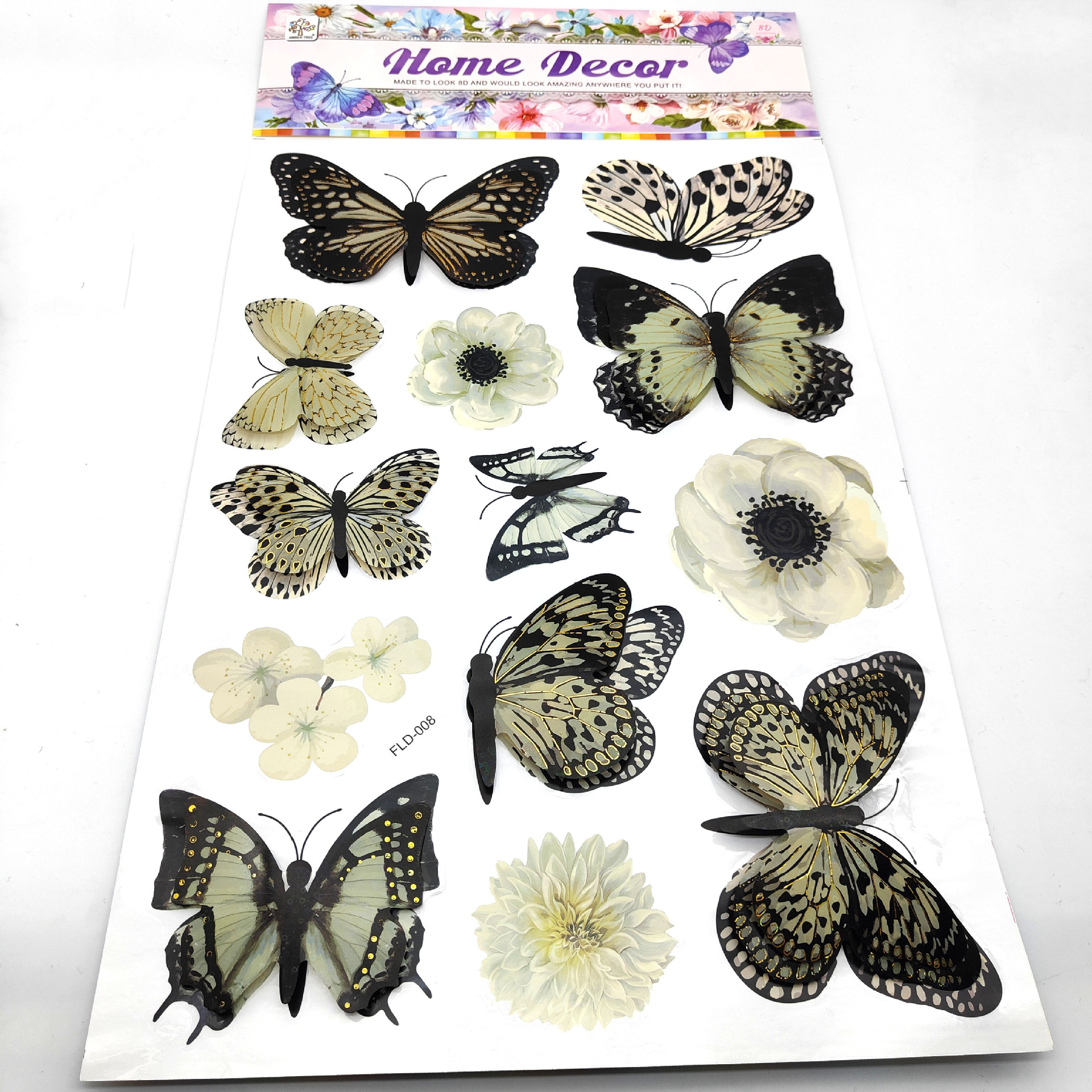 3D Bronzing PVC Multi-Level Three-Dimensional Butterfly Decorative Wall Stickers Anti-Real Butterfly Three-Dimensional Refrigerator Sticker Decoration Stickers