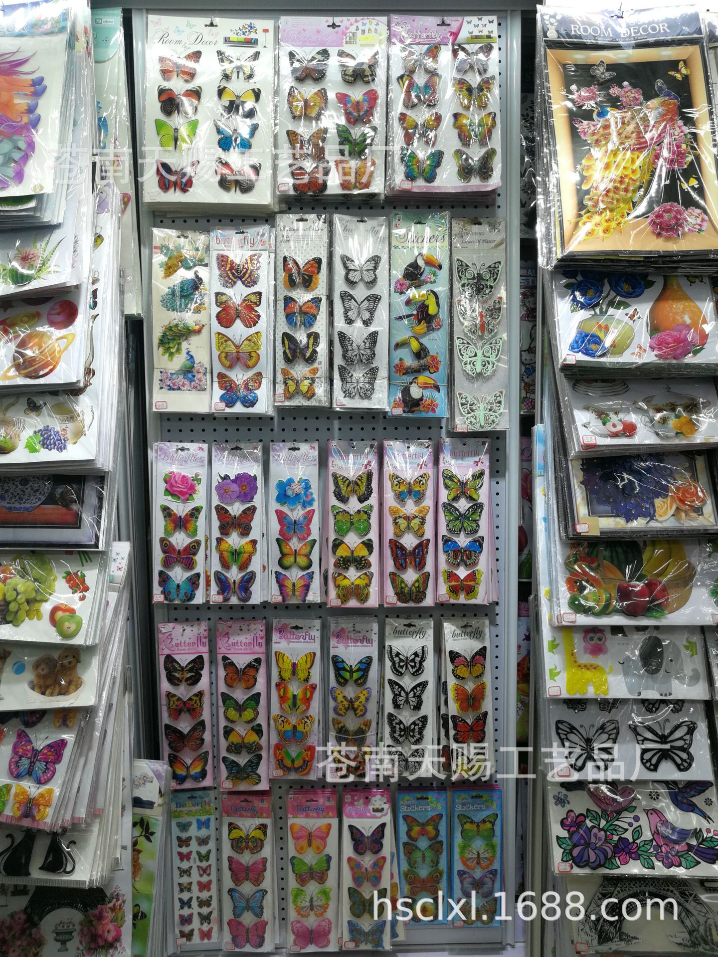 3D Bronzing PVC Multi-Level Three-Dimensional Butterfly Decorative Wall Stickers Anti-Real Butterfly Three-Dimensional Refrigerator Sticker Decoration Stickers