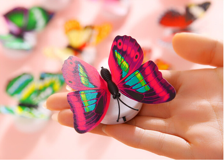 LED Luminous Colorful Color Changing Butterfly Small Night Lamp Wholesale Gift Simulation Stereo Wall Sticker Small Night Lamp Furniture Decoration LED Luminous Colorful Color Changing Butterfly Small Night Lamp Wholesale Gift Simulation Stereo Wall Sticker Small Night Lamp Furniture Decoration