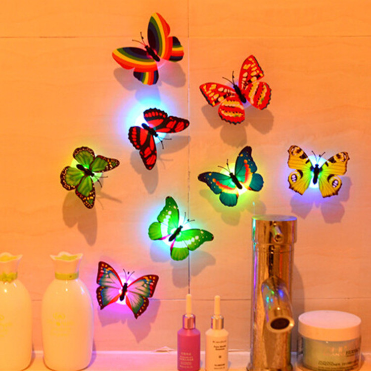 LED Luminous Colorful Color Changing Butterfly Small Night Lamp Wholesale Gift Simulation Stereo Wall Sticker Small Night Lamp Furniture Decoration LED Luminous Colorful Color Changing Butterfly Small Night Lamp Wholesale Gift Simulation Stereo Wall Sticker Small Night Lamp Furniture Decoration