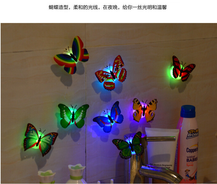 LED Luminous Colorful Color Changing Butterfly Small Night Lamp Wholesale Gift Simulation Stereo Wall Sticker Small Night Lamp Furniture Decoration LED Luminous Colorful Color Changing Butterfly Small Night Lamp Wholesale Gift Simulation Stereo Wall Sticker Small Night Lamp Furniture Decoration
