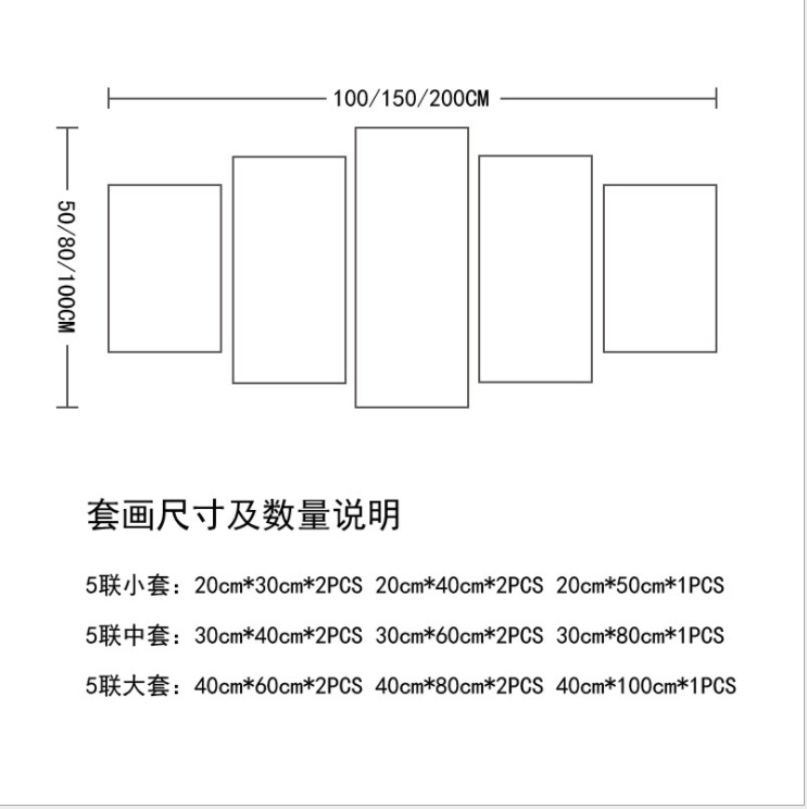 Cross-Border Simple Living Room Bedroom Wall Decoration Mural Sticker Sunset Scenery Five-Piece Painting Creative Combination Seaside Painting Cross-Border Simple Living Room Bedroom Wall Decoration Mural Sticker Sunset Scenery Five-Piece Painting Creative Combination Seaside Painting