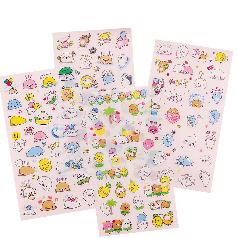 Creative Cartoon Cute Pet Cat Sticker Cute Refreshing DIY Album Mobile Phone Decoration Stickers Children&#039;s Stickers