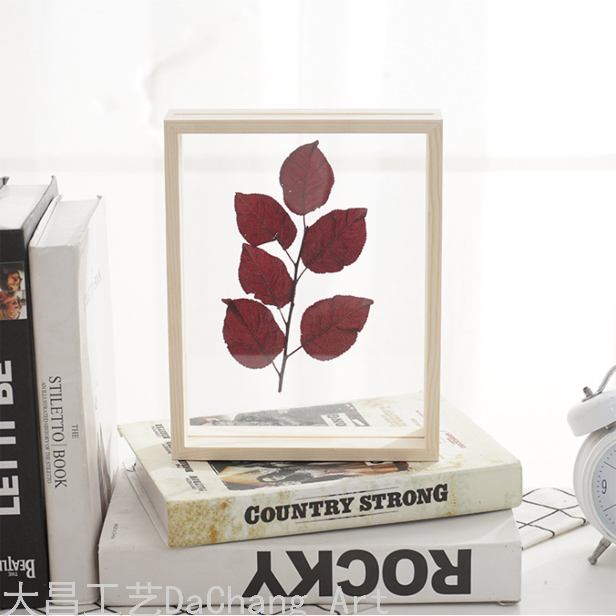 Transparent Simple Solid Wood Photo Frame Double-Sided Decoration 6-Inch A4 Album Specimen Box Frame Pattern Glass Photo Frame Polaroid