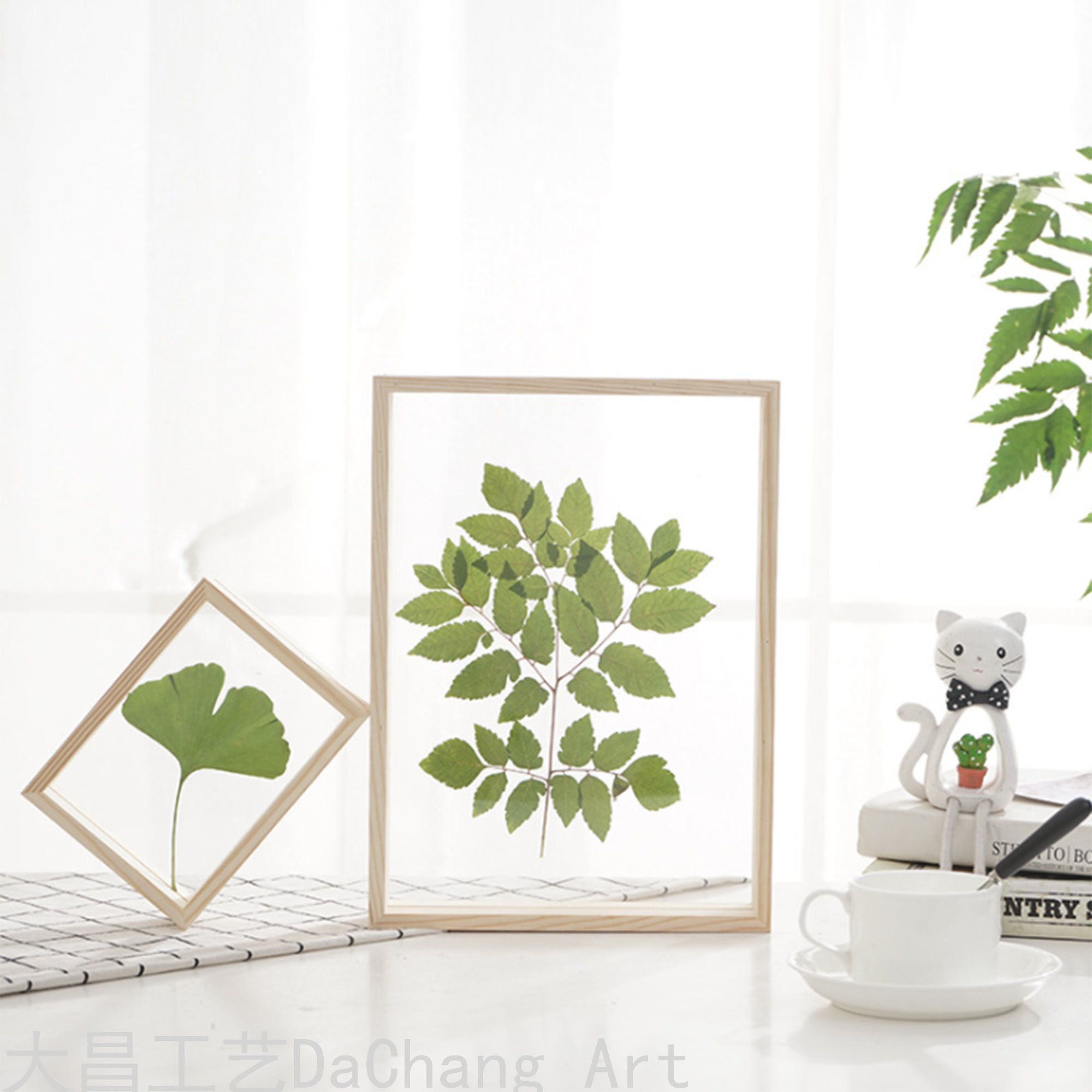Transparent Simple Solid Wood Photo Frame Double-Sided Decoration 6-Inch A4 Album Specimen Box Frame Pattern Glass Photo Frame Polaroid
