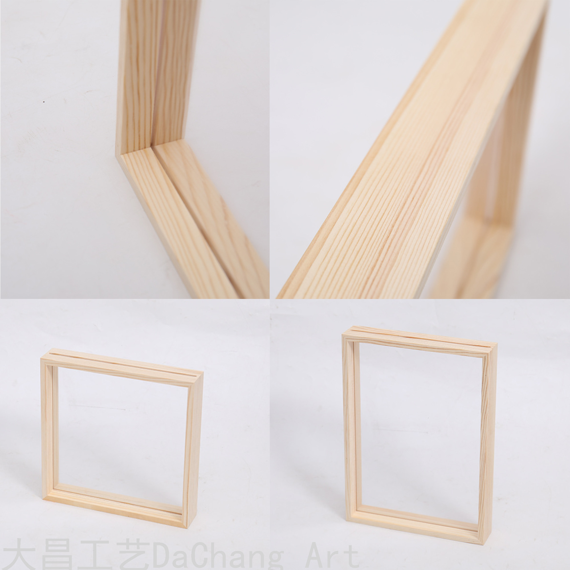 Transparent Simple Solid Wood Photo Frame Double-Sided Decoration 6-Inch A4 Album Specimen Box Frame Pattern Glass Photo Frame Polaroid