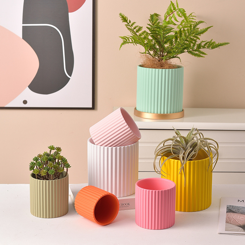 Porcelain craft Ceramic Flower Pot Frosted Artistic Personality Indoor Green Radish Bonsai Succulent Indoor Flower Pot
