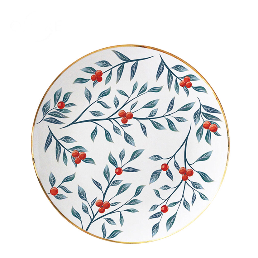 Bone Porcelain Plate Ceramic Western Cuisine Plate Tableware Hotel Table Setting Daily Necessities More Sizes Craft Ornaments