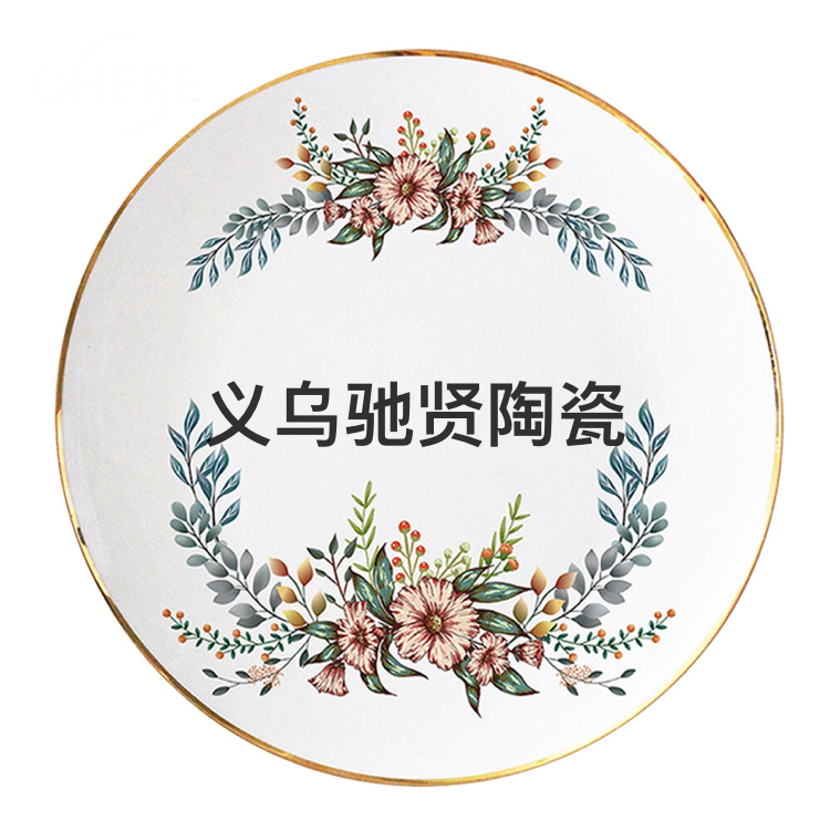 Bone Porcelain Plate Ceramic Western Cuisine Plate Tableware Hotel Table Setting Daily Necessities More Sizes Craft Ornaments