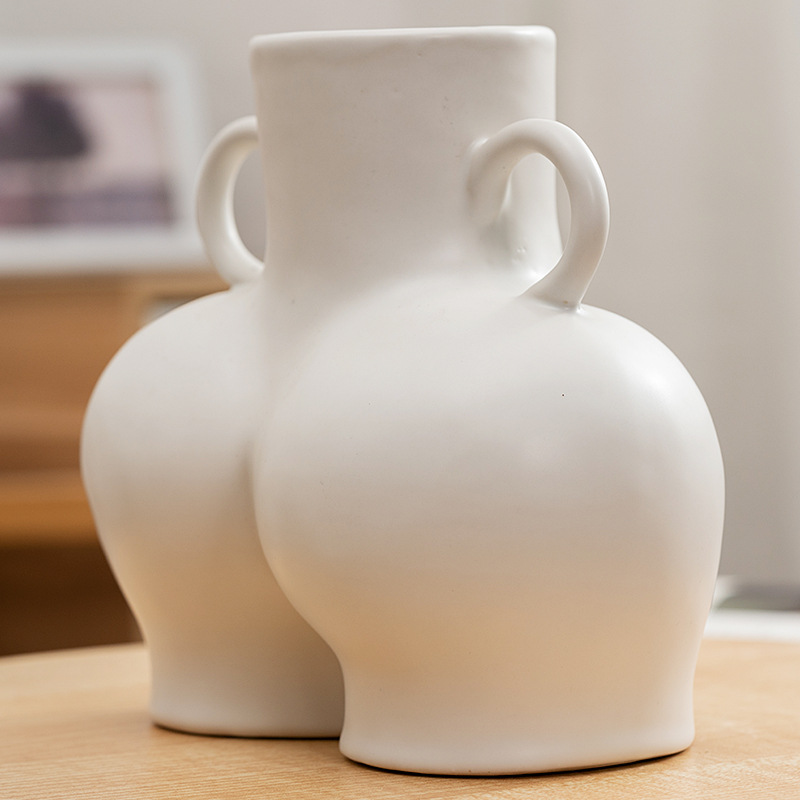 Porcelain craft Style Home Ceramic Vase Home Decorative Crafts Decoration Body Art Dried Flower Vase Wholesale