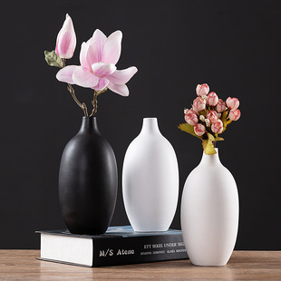 Porcelain craft Style Home Ceramic Vase Home Decorative Crafts Decoration Body Art Dried Flower Vase Wholesale