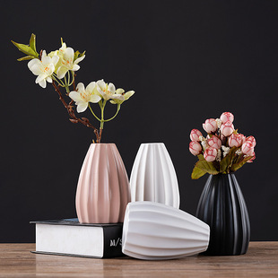 Porcelain craft Style Home Ceramic Vase Home Decorative Crafts Decoration Body Art Dried Flower Vase Wholesale