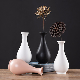 Porcelain craft Style Home Ceramic Vase Home Decorative Crafts Decoration Body Art Dried Flower Vase Wholesale