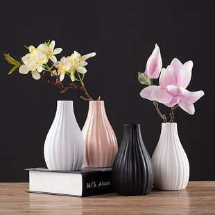 Porcelain craft Style Home Ceramic Vase Home Decorative Crafts Decoration Body Art Dried Flower Vase Wholesale