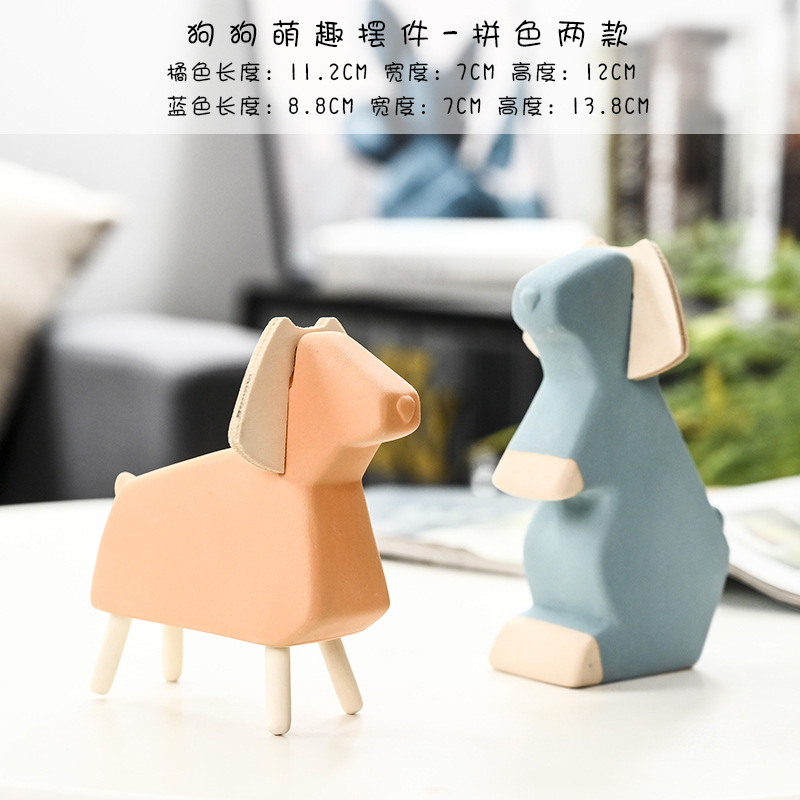 Porcelain craft  Creative Home Decoration Ceramic Wooden Feet Cute Decoration Nordic Style Ceramic Decoration