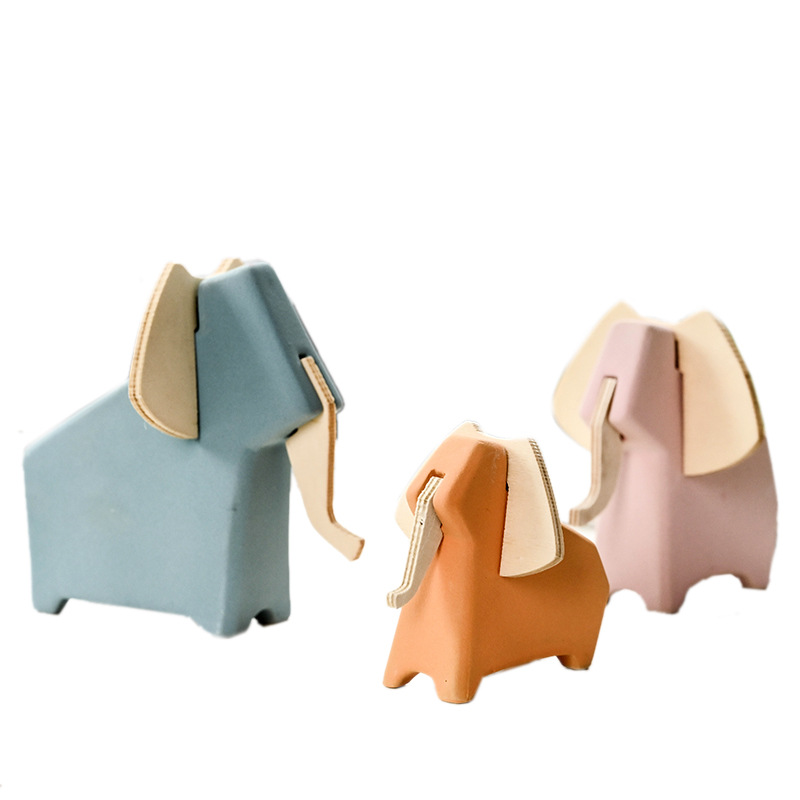 Porcelain craft  Creative Home Decoration Ceramic Wooden Feet Cute Decoration Nordic Style Ceramic Decoration