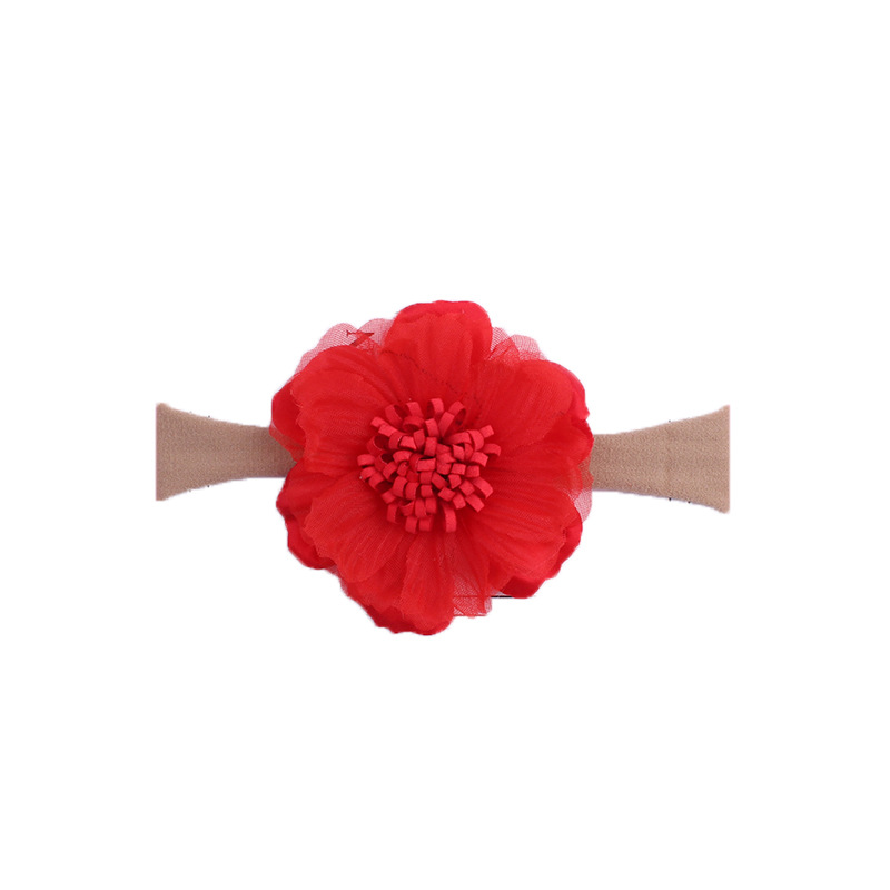 New European and American Style Lace Mesh Multi-Color Artificial Flower Children&#039;s Hair Band Photo Studio Photography Baby Princess Hair Band Hair Accessories