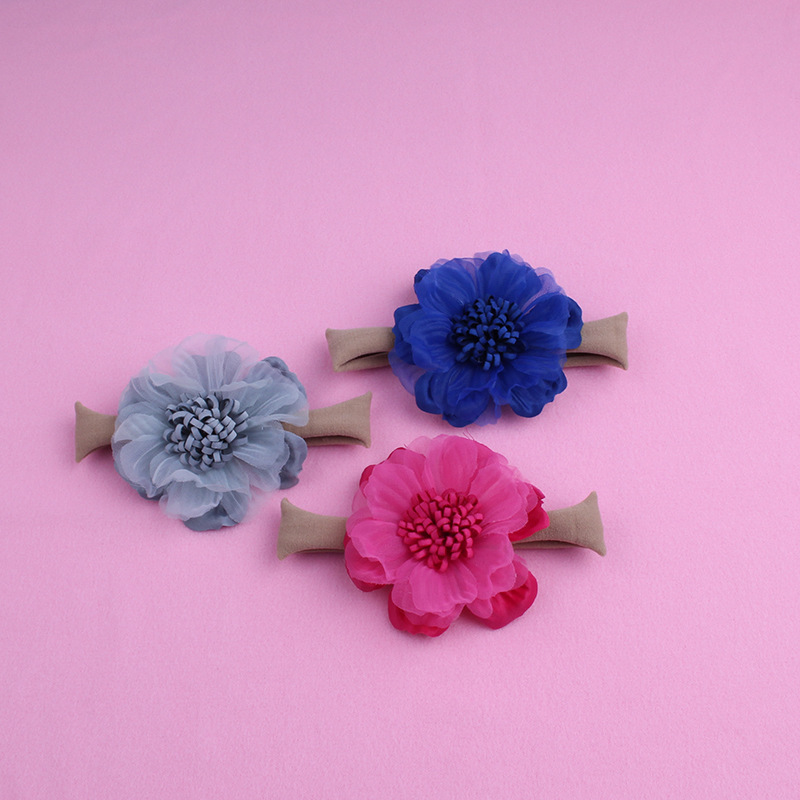 New European and American Style Lace Mesh Multi-Color Artificial Flower Children's Hair Band Photo Studio Photography Baby Princess Hair Band Hair Accessories New European and American Style Lace Mesh Multi-Color Artificial Flower Children's Hair Band Photo Studio Photography Baby Princess Hair Band Hair Accessories