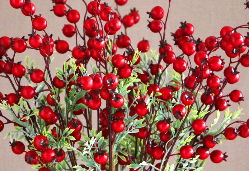 Custom Factory Small Red Pomegranate Fruit Branch Simulation Berries Christmas Fruit Christmas Artificial Flower Home Decoration Wholesale Custom Factory Small Red Pomegranate Fruit Branch Simulation Berries Christmas Fruit Christmas Artificial Flower Home Decoration Wholesale