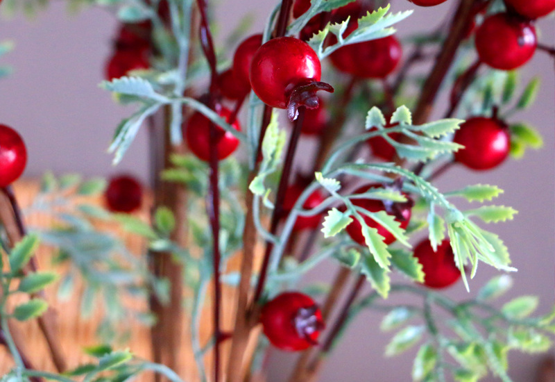 Custom Factory Small Red Pomegranate Fruit Branch Simulation Berries Christmas Fruit Christmas Artificial Flower Home Decoration Wholesale Custom Factory Small Red Pomegranate Fruit Branch Simulation Berries Christmas Fruit Christmas Artificial Flower Home Decoration Wholesale