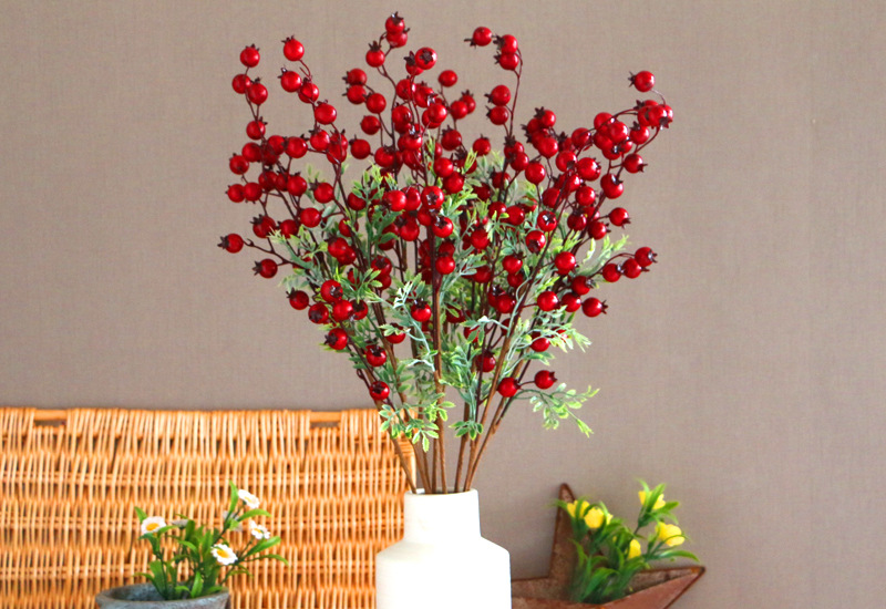 Custom Factory Small Red Pomegranate Fruit Branch Simulation Berries Christmas Fruit Christmas Artificial Flower Home Decoration Wholesale Custom Factory Small Red Pomegranate Fruit Branch Simulation Berries Christmas Fruit Christmas Artificial Flower Home Decoration Wholesale
