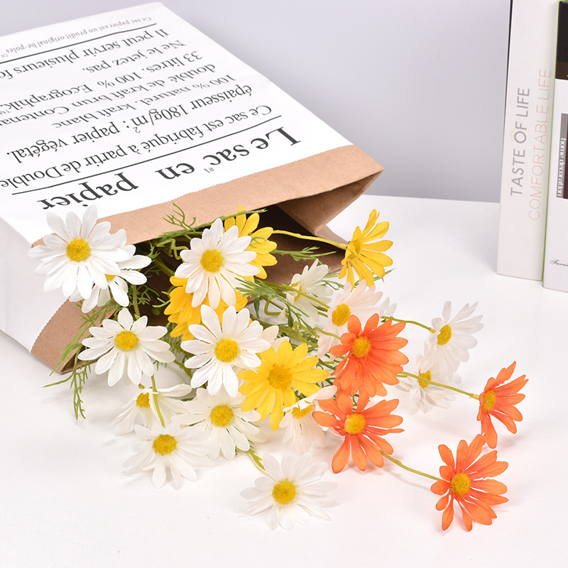 5-Head Dutch Chrysanthemum Artificial Daisy Calliopsis Home Wedding Photographic Prop Decoration Artificial Flower
