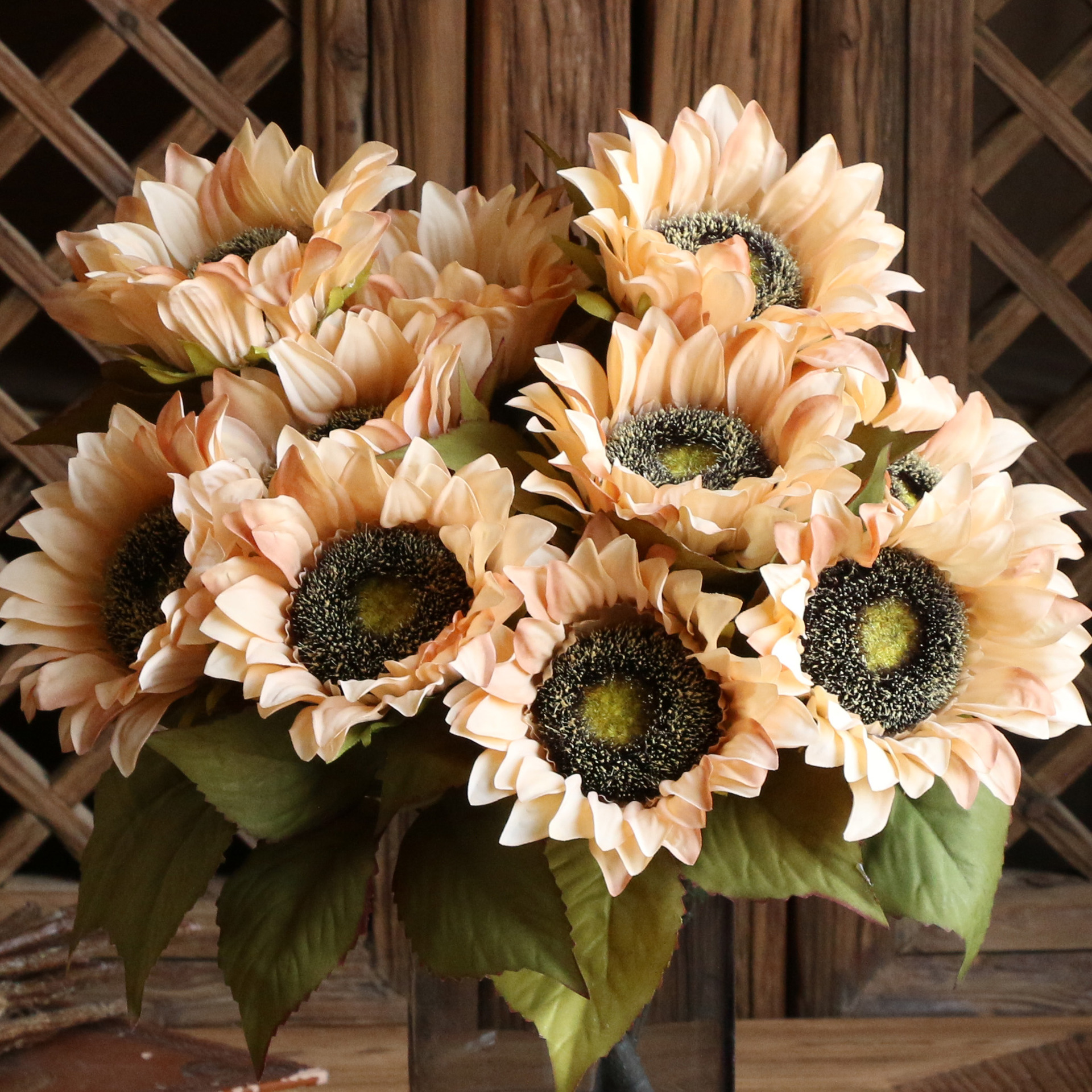 Artificial Sunflower Wholesale Artificial Flower Silk Flower Floor Taiyanghua Bundled Flower Home Decoration 5 Sunflowers