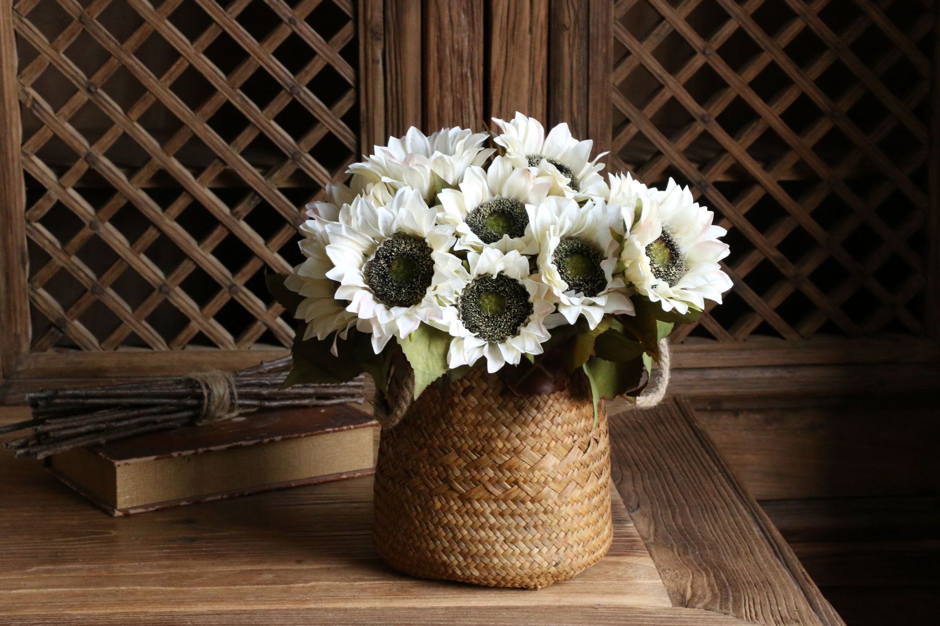 Artificial Sunflower Wholesale Artificial Flower Silk Flower Floor Taiyanghua Bundled Flower Home Decoration 5 Sunflowers