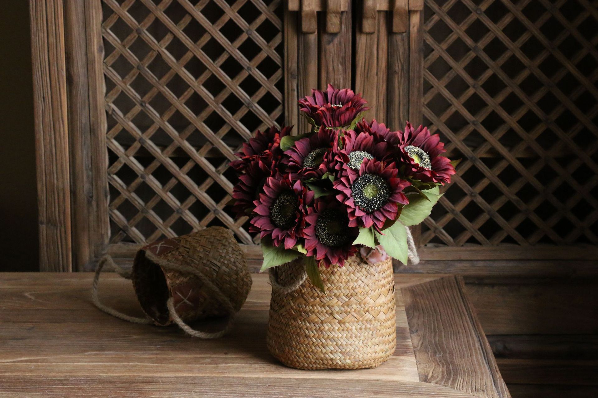 Artificial Sunflower Wholesale Artificial Flower Silk Flower Floor Taiyanghua Bundled Flower Home Decoration 5 Sunflowers