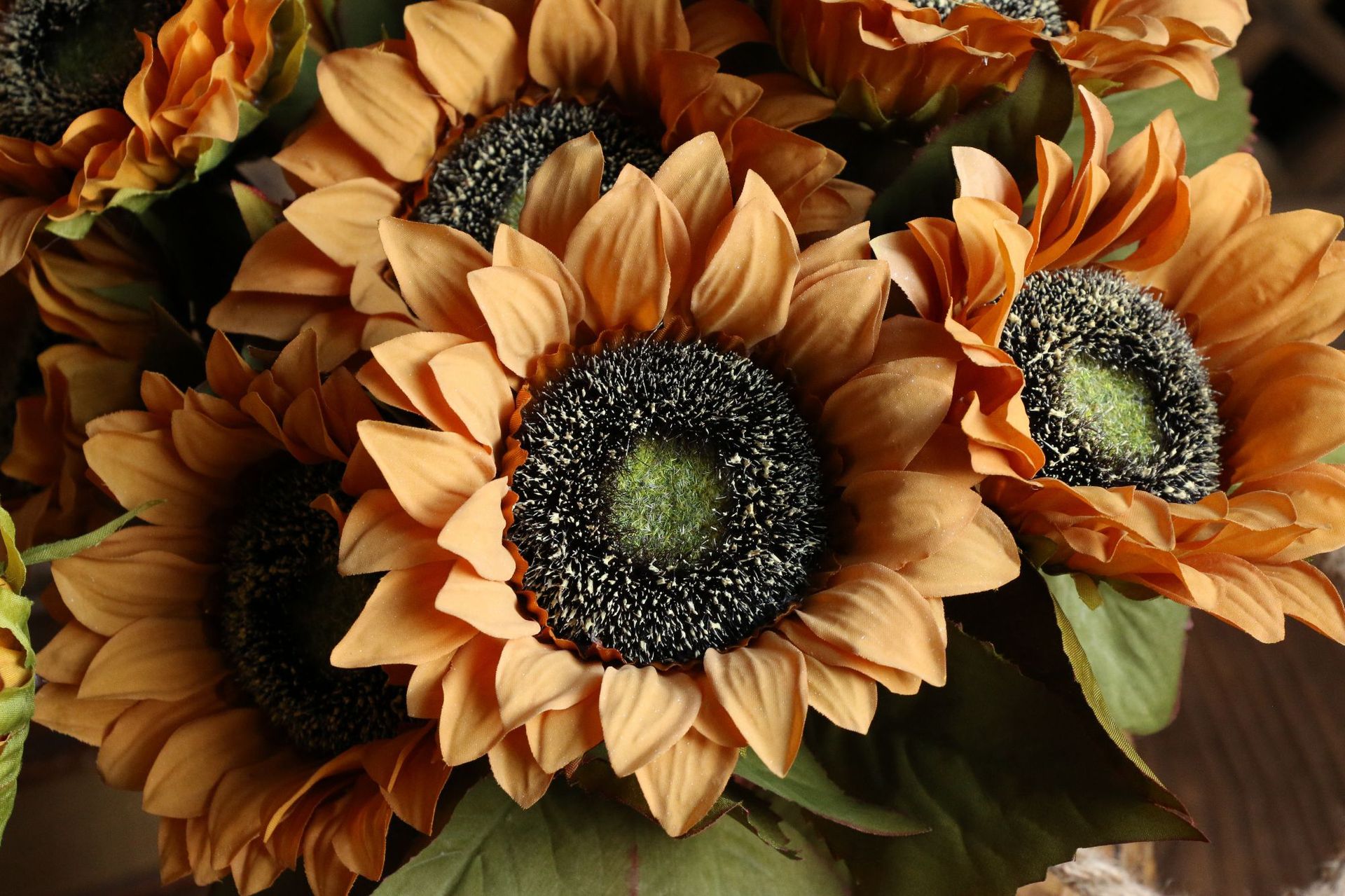 Artificial Sunflower Wholesale Artificial Flower Silk Flower Floor Taiyanghua Bundled Flower Home Decoration 5 Sunflowers