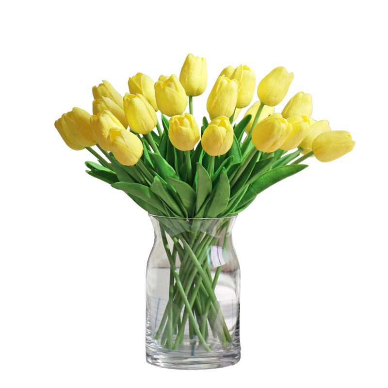  Pu Mini Tulip Artificial Flower Wedding Home Artificial Flower Photographic Prop Decorative